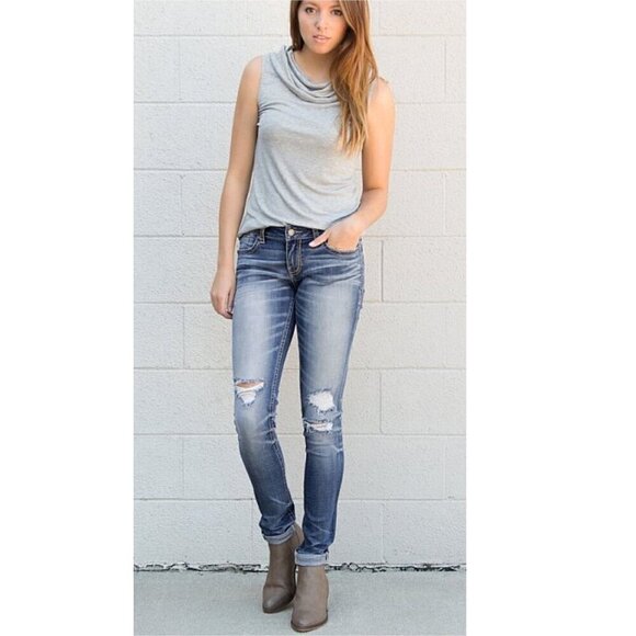 BUCKLE BLACK Fit 53 Mid Rise Skinny Fit Jeans 25x32 - Picture 4 of 16